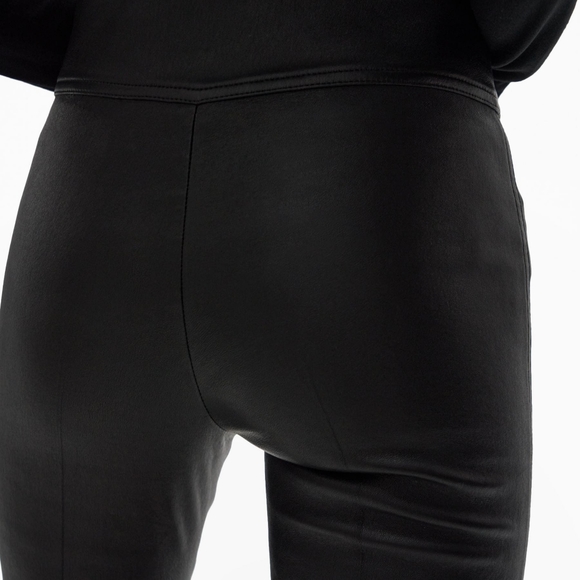 SOLD NWT Helmut Lang high rise bootcut leather pant ladies size 6N - Picture 5 of 16